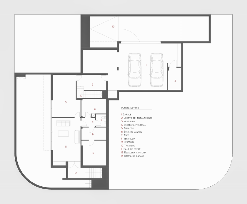 Vivienda unifamiliar - planta sótano